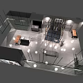 GUYS&SOUL Clothing Store Interior Design With Display Racks And Wooden Table