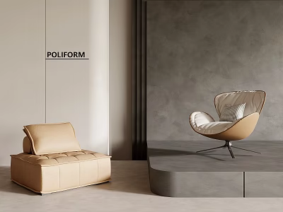 Modern Single Sofa Casual Sofa Recliner 3d model