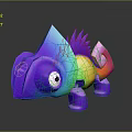 Lizard Anime Lizard Chameleon Cartoon Lizard Reptile Cold Blooded Animal Reptile Class 3d model