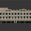 Classical School Building With Red Brick Roof Multiple Floors Large Windows And Decorative Facades