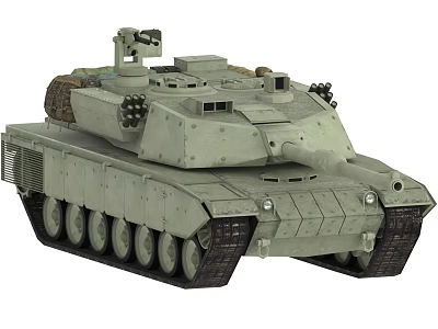Modern Military Tank with Armored Body Cannon Tracks and Turret Sensors 3d model