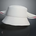 Trendy White Wide Brim Hat With Soft Pink Lining And Fashionable Design