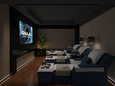 SPA Sauna Relaxation Space With Modern Design Comfortable Seats And Ambient Lighting 3d model
