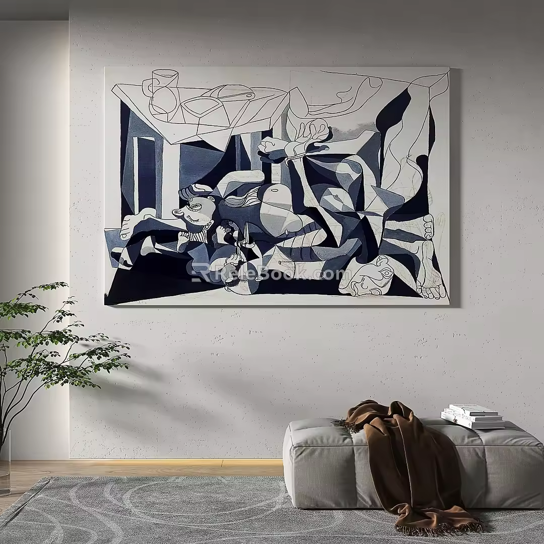 Simple abstract decorative painting 3d model