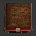 Vintage Wooden Jukebox With Red And Gold Accents Retro Style Grille Design