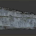 Natural Rock Structure As Scene Component With Rough Layered Weathered Surface
