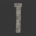 Stone Arch Building Element With Gray Stone Blocks And Architectural Design