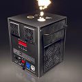 Modern Commercial Equipment With Upward Light Beams Arranged In A Row On Dark Background