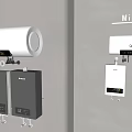 Modern Kitchen Appliances Water Heaters And Gas Heaters Midea Minotli White Gray Pink Wall Mounted