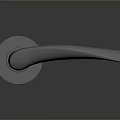Modern Smooth Metal Door Handle With Ergonomic Grip For Home Use