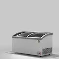 Chest Freezer With Double Glass Lid And White Body For Commercial Storage Use