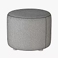 Modern Fabric Round Ottomans in Blue Beige and Red Colors for Living Room Decor
