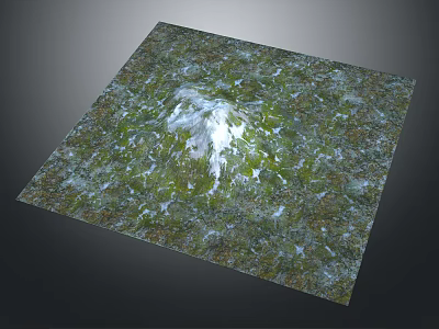 Garden Landscape Design With Lush Green Vegetation And Central White Feature 3d model