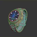 Modern Digital Smart Watch With Stainless Steel Band And LCD