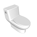 Modern White Ceramic Toilet with Sleek Design for Contemporary Bathroom