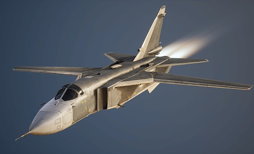 Su-24MK fighter bomber supersonic jet aircraft 3d model