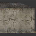 Weathered Old House Model With Tiled Roof Small Balcony Railings And Square Windows