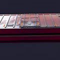 Red Cargo Container Building With SLR 409 GG 517 Identification And Metal Structure