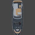 Yacht with interior 3d model