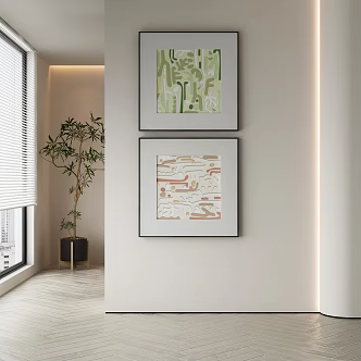 modern decorative painting 3d model
