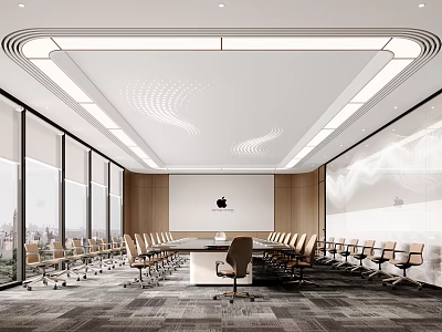 Modern Meeting Room Meeting Table and Chair 3d model