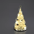 Commercial Christmas Decoration Equipment With String Lights Decorative Balls Star Topper And Festive Lettering Base