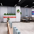 Print shop office space modern minimalist 3d model