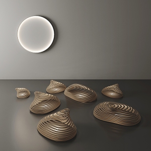 Modern installation art lamp 3d model