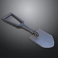 Sturdy Metal Shovel With Ergonomic Handle Design For Garden Construction Use