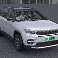 White Jeep SUV With Green License Plate And Modern Exterior Design