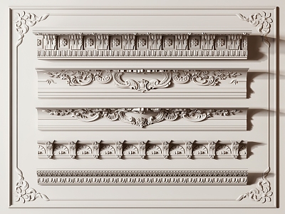 French plaster line model