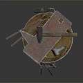 Traditional Blacksmith Anvil Setup with Hammer and Metalworking Tools on Wooden Stand