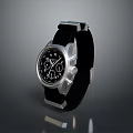 Elegant Luxury Watch With Black Leather Strap And Silver Dial Design
