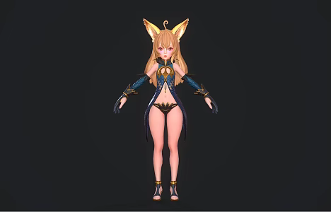 Modern Game Characters Anime Characters 3d model