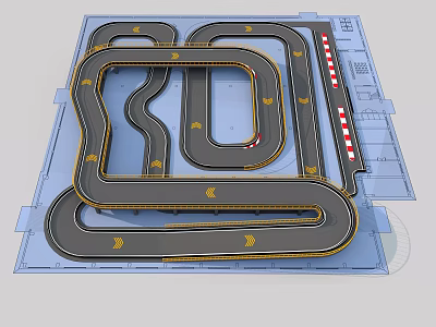 Kart track design 3d model Kart track design 3d model