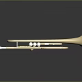 Golden Brass Trumpet As Daily Household Item With Reflective Surface And Sleek Design