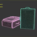 Dark Gray Textile Luggage Set with Handles for Fashion Travel Accessories