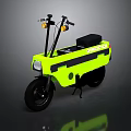 Neon Yellow Modern Motorcycle with Black Seat Yellow Handlebar Lights and Sleek Design