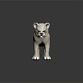 Realistic 3D Lion Cub Character Model With Detailed Fur And Expressive Face