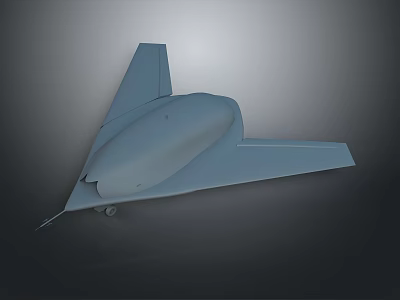 Gray Unmanned Aerial Vehicle 3D Model With Aerodynamic Wing And Fuselage Design 3d model