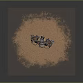 Mechanical Robot Character With Skeletal Structure And Metallic Components On Sandy Base