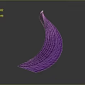 Purple Crescent Shaped Textured Modern Architectural Decorative Structure With Glossy Surface
