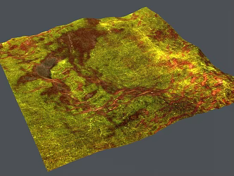 Geographical Vein Topography Mountain Ridge Valley 3d model