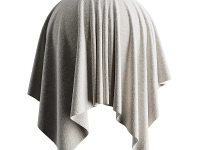 Lightweight Gray Folded Scarf With Soft Texture And Elegant Design 3d model