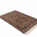 Earthy Neutral Square Rug With Geometric Diamond Pattern Woven Texture And Tassel Edge
