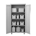 Decorative Medicine Cabinet Storage Set With Multi Layer Shelves And Plastic Bottles Containers