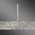 Water Fountain Design Featuring Flowing Water And Vertical Jet Spray Structures