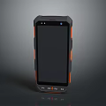 Rugged Electronic Smartphone With Black And Orange Protective Frame And Durable Design 3d model