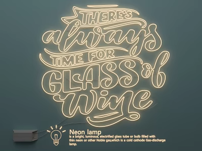Neon Lamp Combinations Featuring Artistic Typography Design For Cozy Wall Decoration 3d model