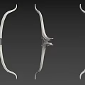Ancient Weapons Collection Featuring Lyre Shaped Bow Dagger And White Models